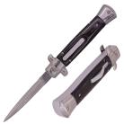 11 Inch Black D/A OTF Stiletto Automatic Knife Satin Dagger