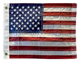 12" x 18" USA Boat Flag Embroidered