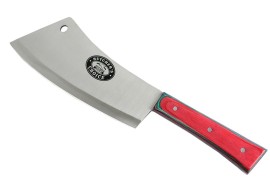 15.75" Defender Xtreme Butcher Knife Multicolor Wood Handle