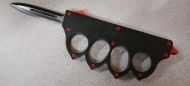 1918 US Red Black D/A OTF Trench Automatic Knuckle Knife Black Two Tone Dagger
