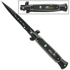 Black Whitewall Switchblade Stiletto Automatic Knives DOZEN