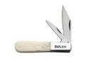 2 bladed white bone handle barlow pocket knife RE5023BO