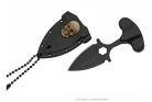 3.25" Skull Palm Push Dagger Neck Knife Black