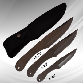 3pc throwing knife set silver z1012sl