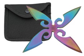 4 blade whirlwind throwing star rainbow fb0022rb