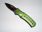 5.25" Mini Holes Green Automatic Knife