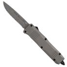 5.5" Mini Ranger OTF Silver Automatic Knife Damascus Drop Point