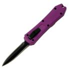 5" Mini Coffin Purple D/A OTF Automatic Knife Black Dagger