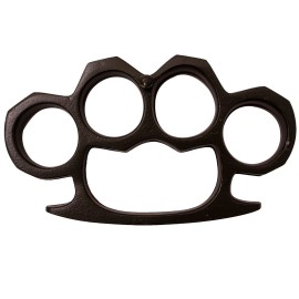 5 Ounce Black Brass Knuckles Belt Buckle Paperweight