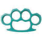 5 Ounce Teal Brass Knuckles Belt Buckle Paperweight