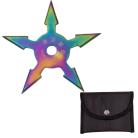 5 Point Throwing Star 4" Ninja Shuriken Rainbow