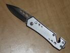 5" mini silver switchblade rescue knife