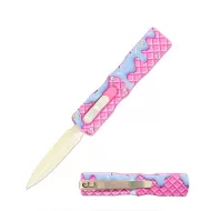 5.25" Rugged Sprinkle Waffle Handle Mini OTF Automatic Knife