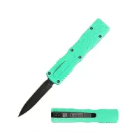 5.25" Rugged Teal Handle Mini OTF Automatic Knife