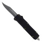 6.75" Mini Ranger D/A OTF Black Automatic Knife Damascus Drop Point