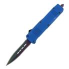 6.75" Mini Ranger OTF Blue Automatic Knife Titanium Damascus Dagger