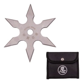 6 Point Throwing Star 4" Kohga Ninja Shuriken Silver