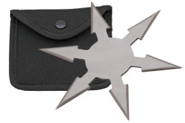 6 blade throwing star silver fb0020sl