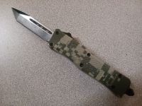 6.5" Delta Force Digital Camo D/A OTF Automatic Knife Tanto Point Two Tone Plain