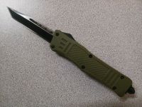 6.5" Delta Force OD Green D/A OTF Automatic Knife Tanto Point Two Tone Plain