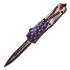 American Flag D/A OTF Automatic Knife Dagger 7.25"