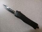7.75" Delta Force Black D/A OTF Automatic Knife Two Tone Drop Point