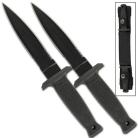 7 Inch Double Dagger Boot Knife Set