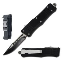 7" Street Walker Out Of The Front OTF Knife Black Handle