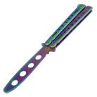 8.75" Balisong Rainbow Butterfly Knife Practice Trainer