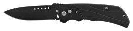 8.25" Heavy Black Automatic Knife Black Drop Point