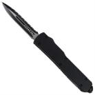 8.25" Tarantula Black D/A OTF Automatic Knife Black Dagger Serrated