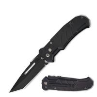 8" Open Black Ballistic Switch Blade Automatic Tanto Blade Knife