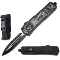 8" Stonewash Grim Reaper Automatic D/A OTF Knife