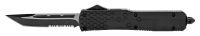 8.5" Techno Black D/A OTF Automatic Knife Black Tanto Serrated