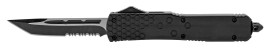 8.5" Techno Black D/A OTF Automatic Knife Black Tanto Serrated