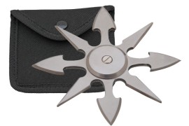 8 blade weighted throwing star silver fb0015sl