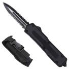 8.5" Black Ripper D/A OTF Automatic Knife Dagger Serrated