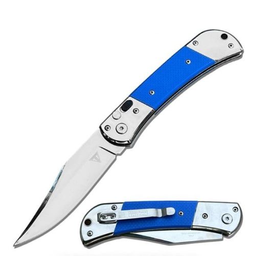 8.5" Gentleman's Blue G10 Handle Switchblade Automatic Knife