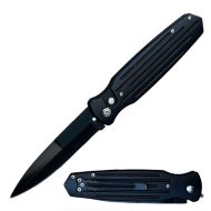 8.5" Open Black Switchblade Automatic Knife with Safety