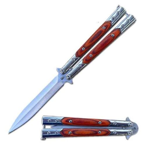 8.75" Heavy Duty Rosewood Butterfly Knife Dagger