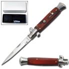 9.5" Rosewood Switchblade Stiletto Automatic Knife