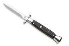 9" AGA Campolin Italian Stiletto Swinguard Automatic Knife Ebony Dagger