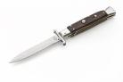 9" AGA Campolin Italian Stiletto Swinguard Automatic Knife Santos Wood Dagger