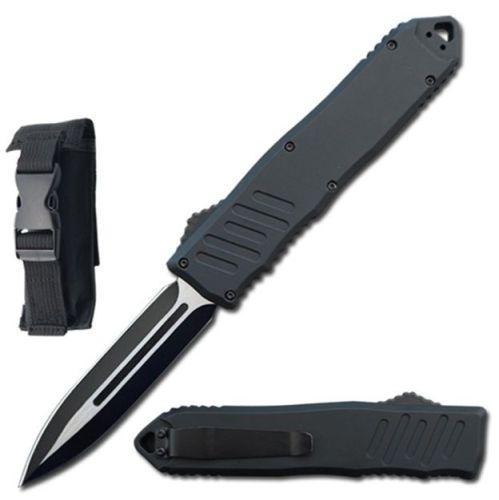 9" Black Havoc OTF Dual Action Automatic Knife Two Tone Dagger