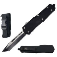 9" Black Tactical Recon D/A OTF Combat Pocket Knife