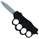 Knuckle D/A OTF Trench Knife Carbon Fiber Automatic Knife Satin Dagger
