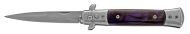 9" Fancy Stiletto Automatic Knife Purple Bayo