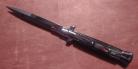 9" Frank Beltrame Red Dot Dark Horn Picklock Italian Stiletto Automatic Knife Bayo