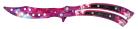 9.5" Galaxy Curved Butterfly Knife Trainer Purple Practice