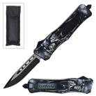 9" Grim Reaper Ghost Tactical D/A OTF Pocket Knife Drop Point Blade